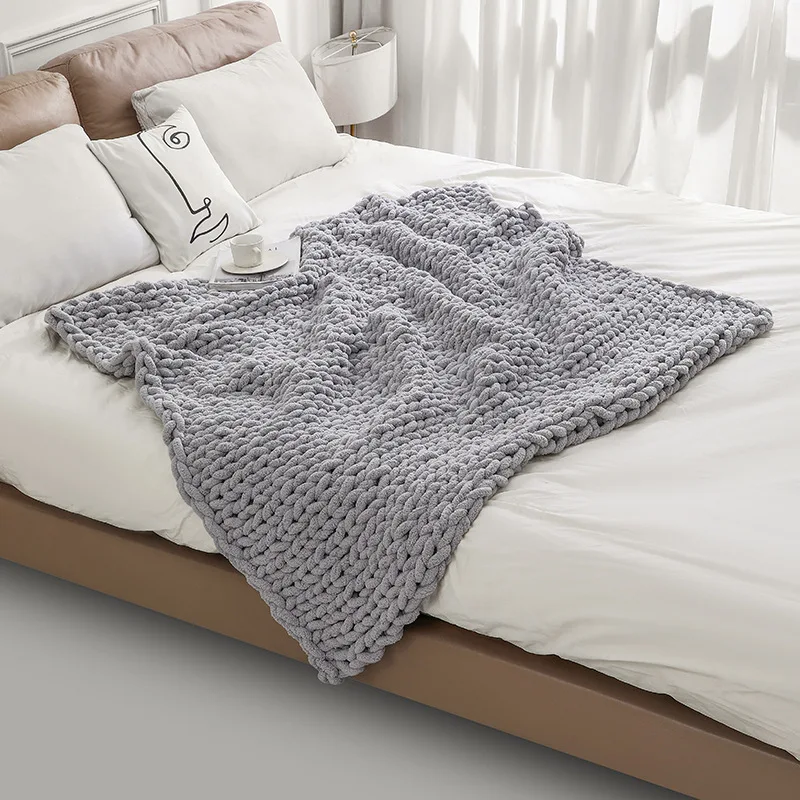 Chunky Knit Chenille Blanket - Image 4