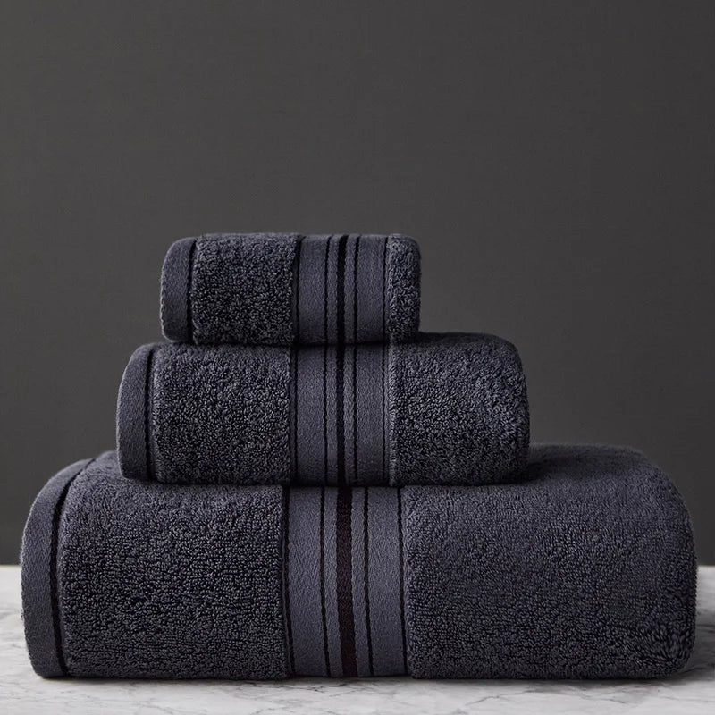 Egyptian Cotton Stripe Towel Set - Image 5